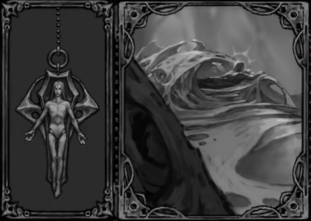 a series of illustrations showing viktor and jayce from arcane. Jayce kneels before viktor, who is now a popular  religious figure, and prays to him. Viktor is surprised, then they all die and all that remains are their skeletons, still praying.